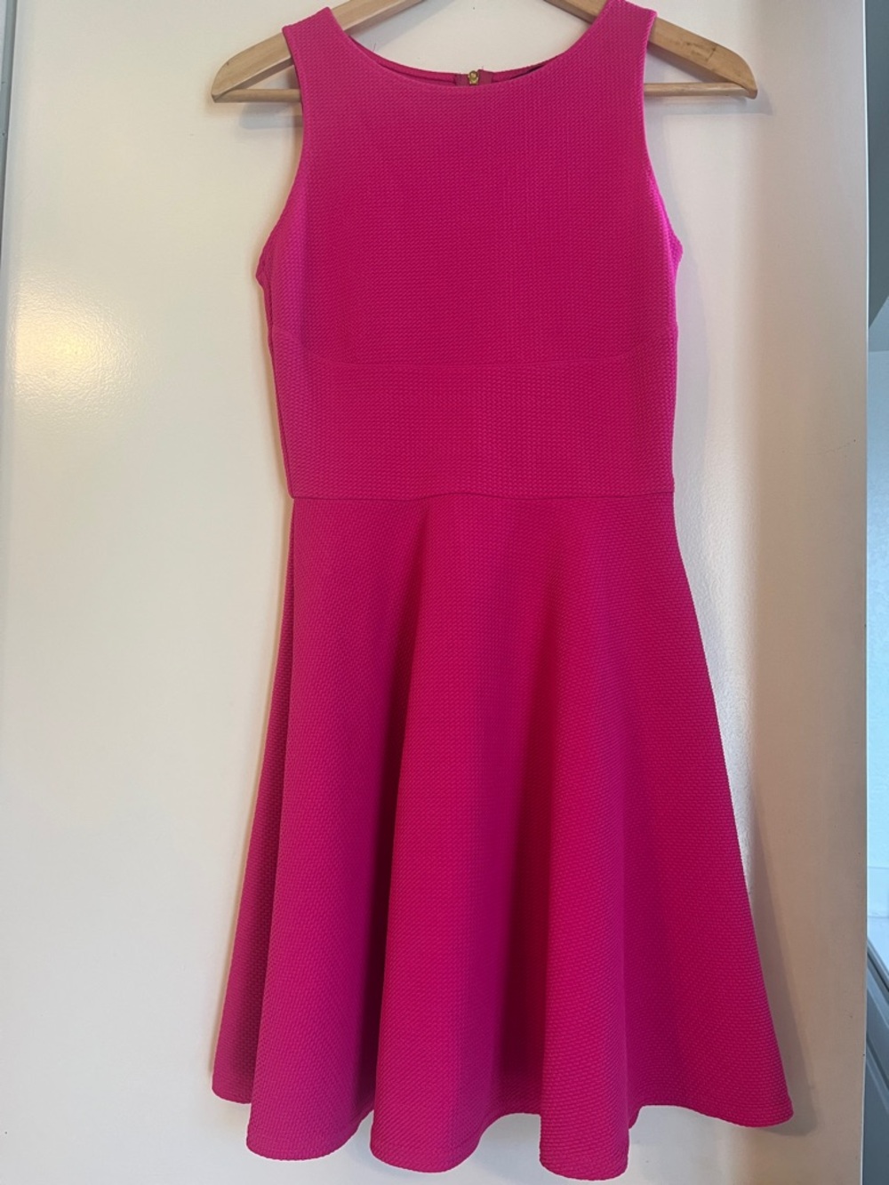Aqua Bright Fuchsia Sleeveless Fit-And-Flare Dress